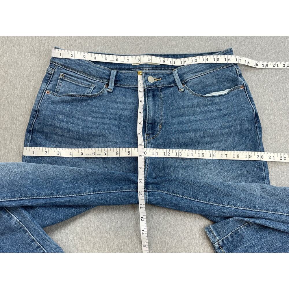 Levis Jeans Women 14M (32x30) Blue Cotton Blend Stretch Signature Straight - Picture 7 of 8
